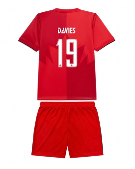 Billige Fotballdrakt Canada Alphonso Davies #19 Replika Hjemmedraktsett Barn VM 2026 Kortermet (med bukser)
